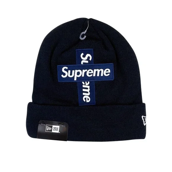 New Era Supreme Cross Box Beanie Supreme Accessories Supreme X New